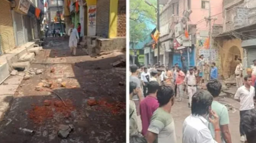 Ram Navami pandal burnt as Hindus take out the religious procession, several shops vandalised and set ablaze