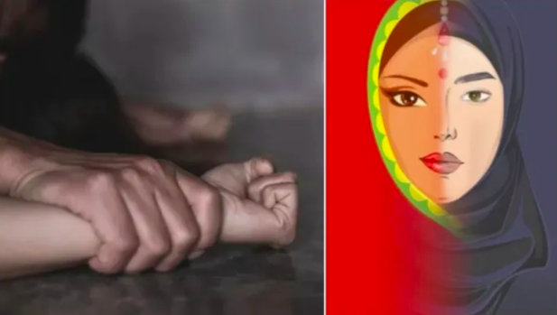 Married Muslim boss rapes Hindu woman employee and forcefully marries her. Forces her follow Islamic practices by blackmailing her with her nude pictures