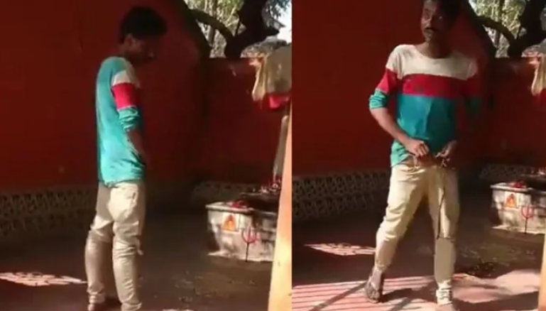 Hindu Temple desecrated, Muslim man urinates near a Shivling inside the temple; police claims 'mental illness'