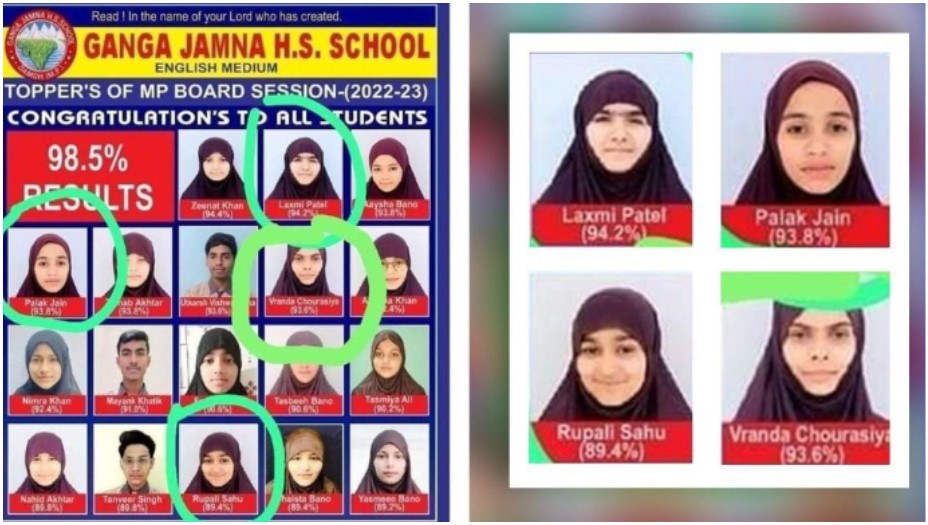 Hindu girls compelled to wear hijab, offer Namaz in a private school, students reveal they were also banned from wearing Kalava on their hands and Bindi on their foreheads