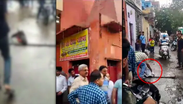 Muslim man and a minor dump severed head of buffalo near Hanuman temple in Delhi