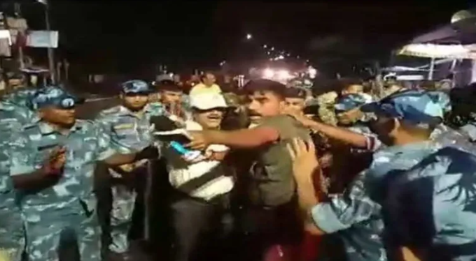 Attack on Hindu temple on the day of Muharram, protesting Hindus dragged by police