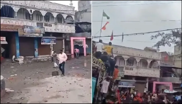Stones pelted on lord Shiva procession from a Madrasa on last day of Shravan month 