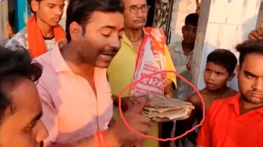 Muslim man desecrates holy Hindu scripture Ramchritramanas, throws Shiva idol placed in the temple