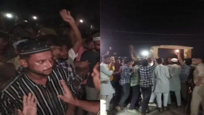 Muslim mob pelts stones on Hindu boy’s house & abuses police after he reacted to Muslim classmate’s offensive post against Hinduism