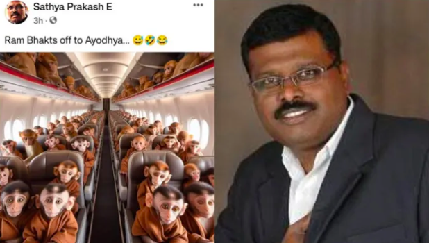 Congress politician publishes derogatory post mocking devotees of Lord Ram