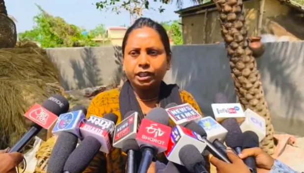 Local Hindu resident of West Bengal's Sandeshkhali accuses local goons of destroying her temple and forcibly occupying her land with the help of TMC Councillor and WB Police