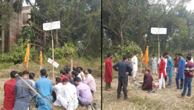 Bangladeshi university denies temple space to Hindu students, tries to demolish foundation stone of temporary Hindu Mandir