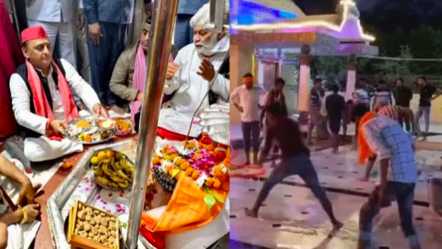 Muslim leaders desecrate temple, politician accompanying them breaks rules of the place of worship