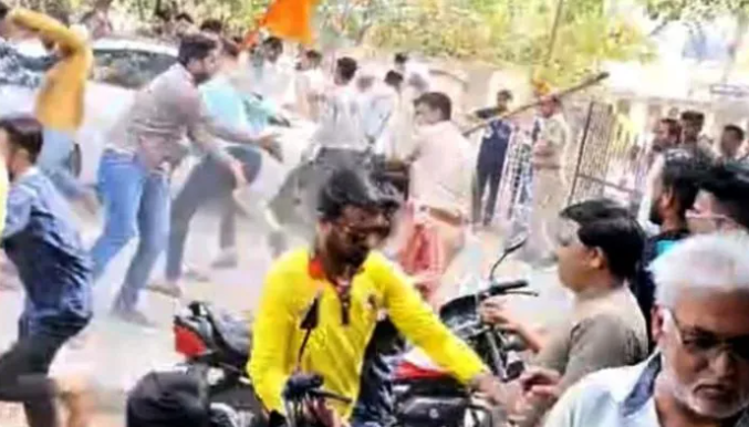 Ram Navami procession passing near a mosque attacked, stones pelted