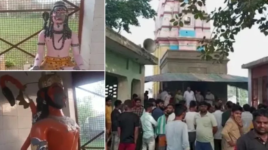 4 Hindu temples, one of them 100 years old and 12 idols of Hindu Gods and Goddesses desecrated