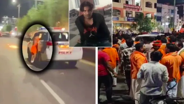 Muslim man attacks religious procession on Hanuman Jayanti, enters the crowd and threatens devotees with a sword