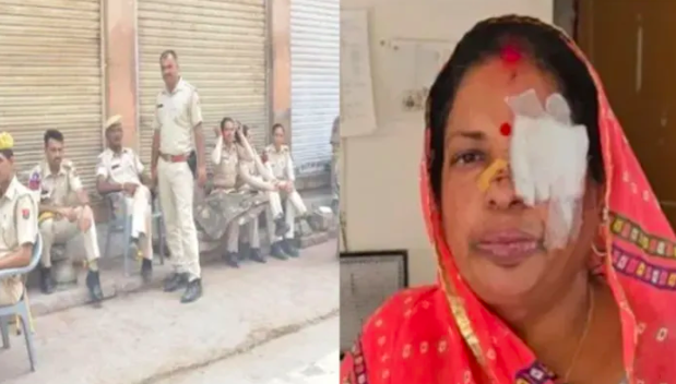 Muslim mob pelts stones from Eidgah leading to communal clash, enter homes of Hindus and assaults them 
