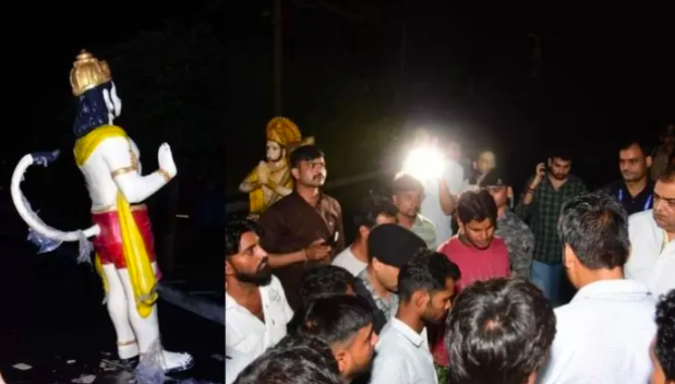 Madarsa students vandalise Hanuman idol in Rampur's Ramayana Park