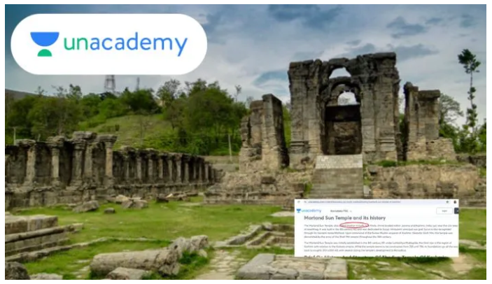 Attack on Hindu sentiments: Online educational platform denigrates revered Hindu temple in Jammu and Kashmir