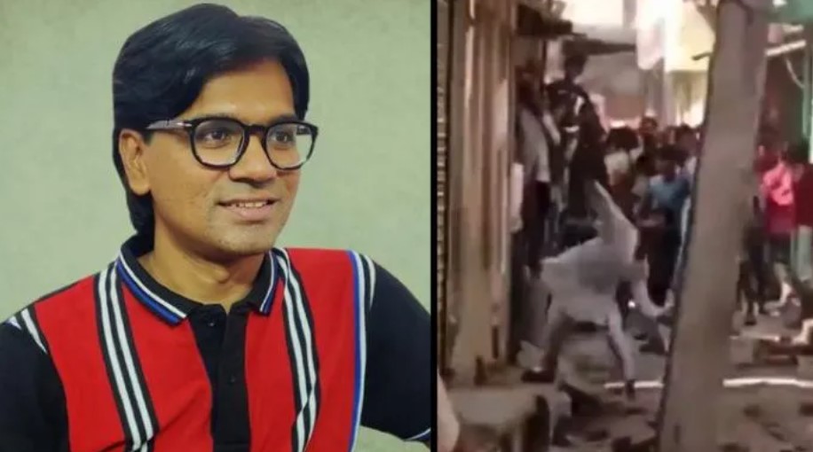 Muslim mob attacks Kanwariyas while crossing a mosque, Journalist shares cropped video to blame Hindu devotees instead
