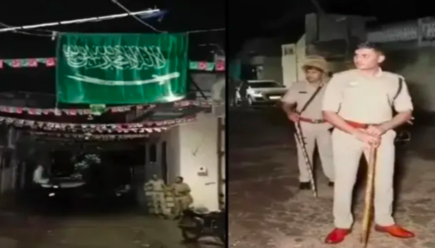 Stone pelting in Bharuch after Muslims forcibly hoist Islamic flags atop Hindu houses during Ganeshotsav celebrations