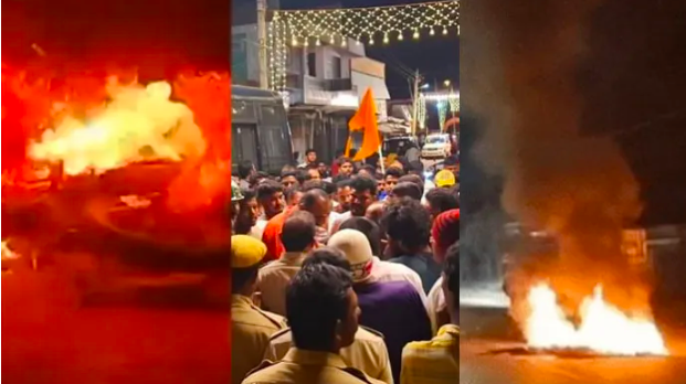 Muslim mob attacks Ganpati Visarjan procession as it passes by a dargah, pelt stones and slippers, damage idol