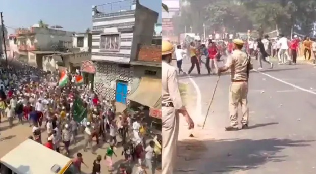 'Blasphemy' protest turns violent, Muslim mob pelts stone