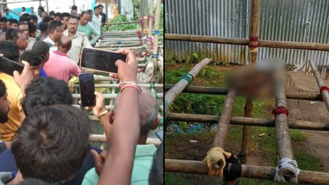 Cattle head found in Durga Puja pandal
