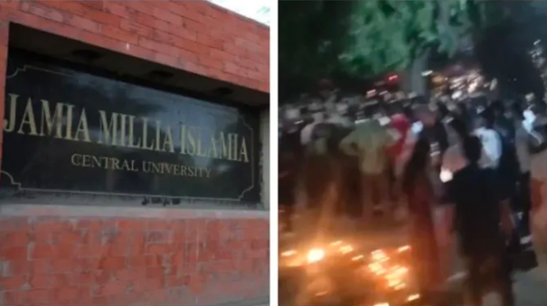 Abrahamic chanting at Jamia University's Diwali event; Muslim students kick diyas, erase rangoli