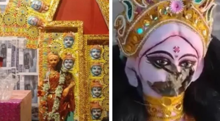 Idol of Goddess Lakshmi vandalised in West Bengal