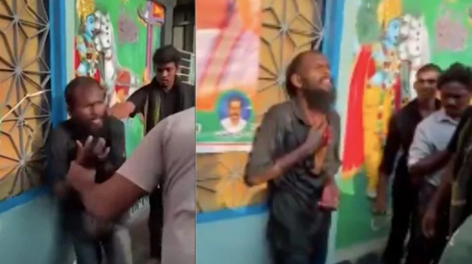 Man caught desecrating a Hindu temple, Islamists subvert truth to blame Hindus for making Muslim man chant 'Jai Shri Ram'
