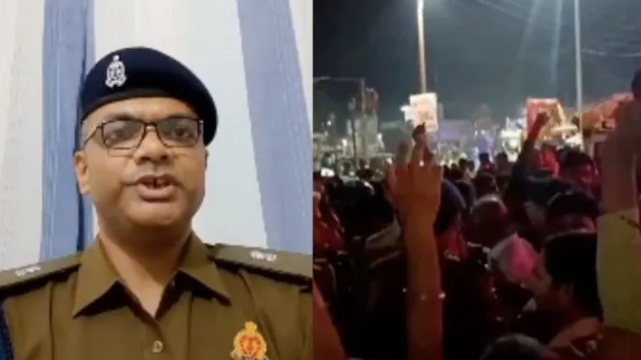 Maa Lakshmi idol immersion procession attacked with stones as it passed a mosque, idol desecrated
