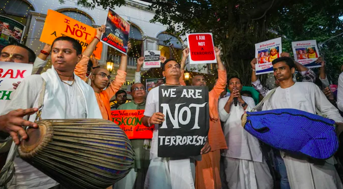 54 ISKCON members stopped by Bangladesh immigration officials from travelling to India for religious event despite valid documents