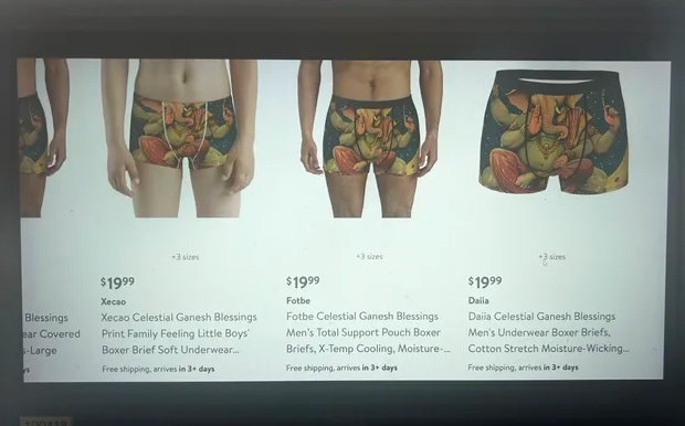 Walmart indulges in iconoclastic representation of Hindu deity, puts images of Lord Ganesh on underwear, slippers