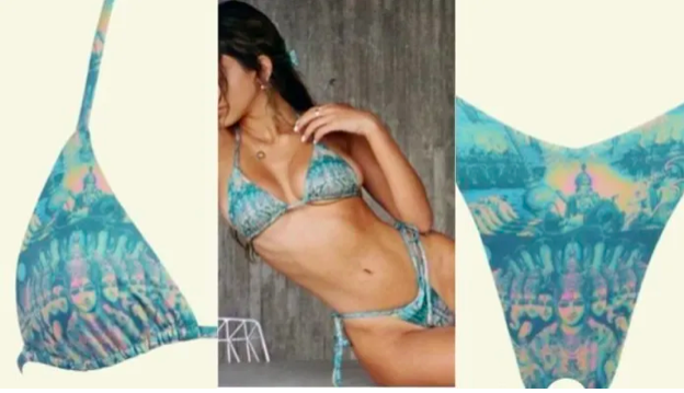 Swimwear brand features images of Hindu deities on bikinis