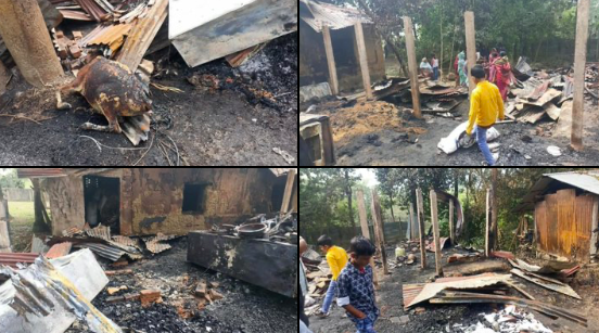 Extremists try to burn a sleeping family to death, lock the door and set house on fire