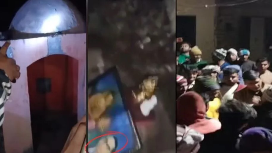 Hindu place of worship attacked; miscreants break idols and install photo of BR Ambedkar