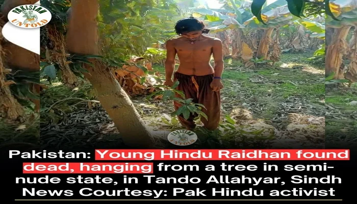 Hindu boy found hanging from a tree in Pakistan in semi-naked state 