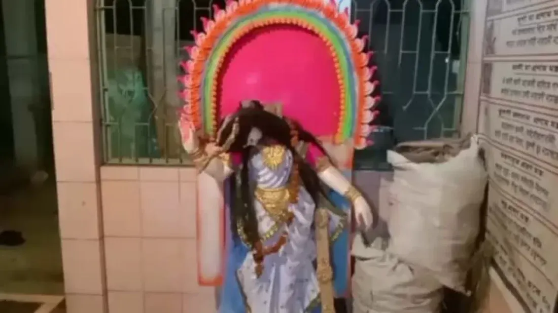 Idol of Devi vandalised in Mahamaya temple amid large-scale persecution of Hindus in Bangladesh