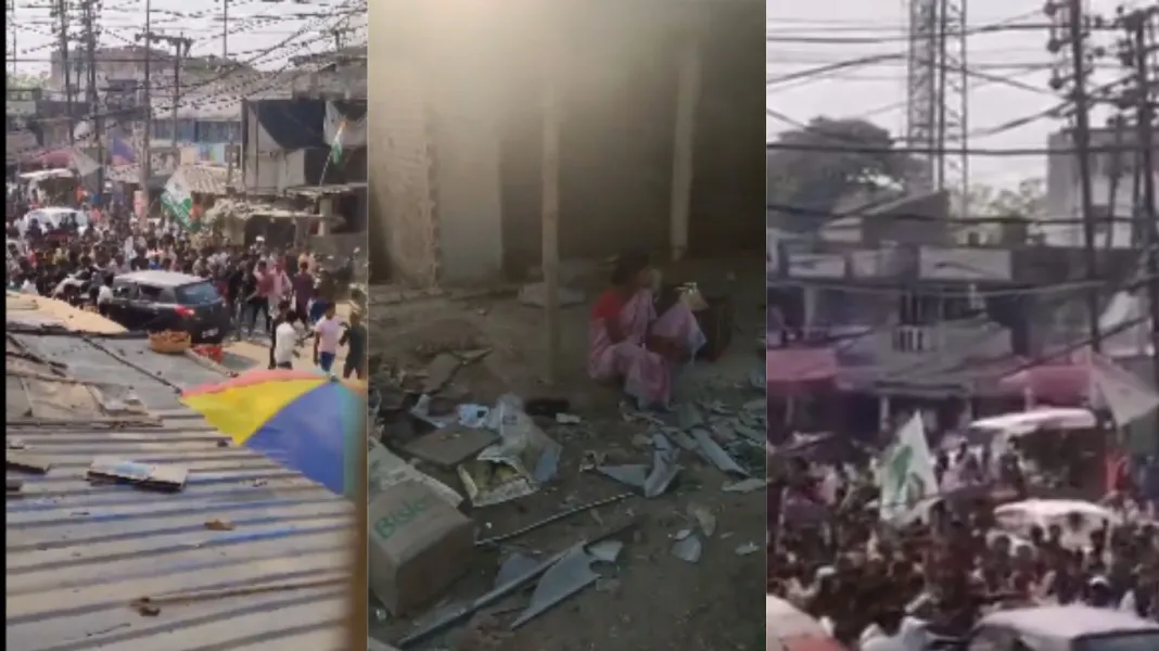 Hindu shops and vehicles selectively vandalised by Muslim mobs, got triggered over Hindu religious procession passing a mosque