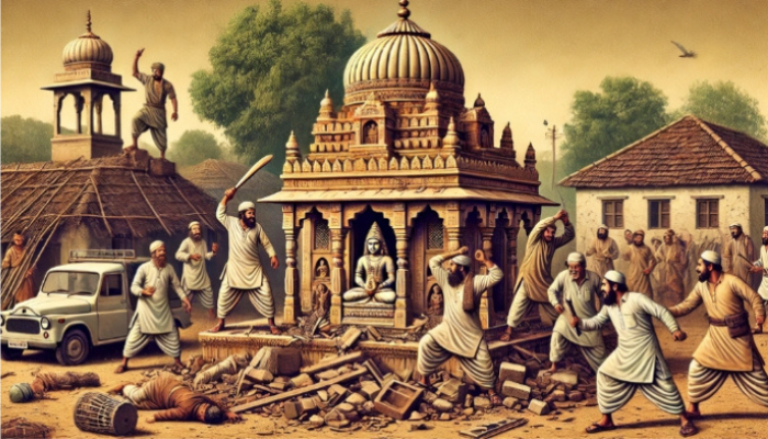 Annual religious procession of Hindu temple attacked by Muslims amidst violent threats in Andhra Pradesh