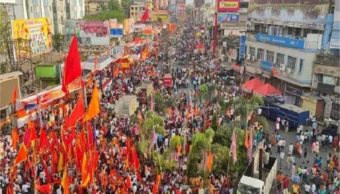 Hindu devotees attacked with eggs during Ram Navami procession