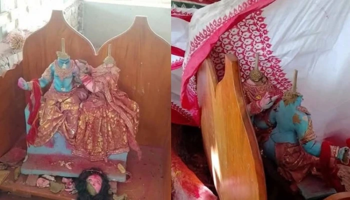 Hindu temple vandalised, Radha-Krishna idol desecrated by miscreants in Bangladesh