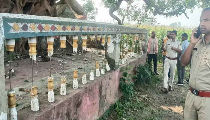 Revered Hindu site dedicated to folk deity desecrated by unknown miscreants