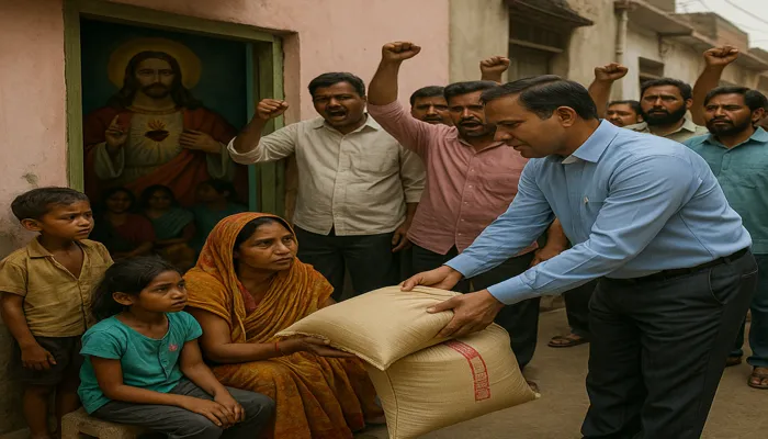 Hindu families enticed to convert to Christianity through promises of financial benefits and essential supplies