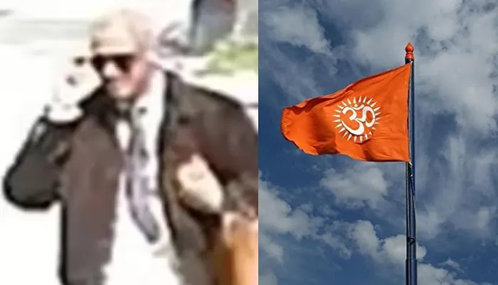 Hindu religious sentiments mocked; religious flags displayed on a Hindu family’s property desecrated and dumped in garbage