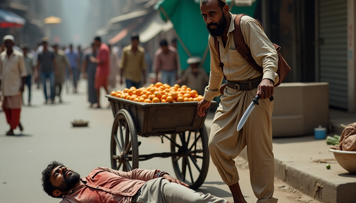 Hindu fruit vendor brutally attacked by Muslim men for supporting India and criticising Pakistan