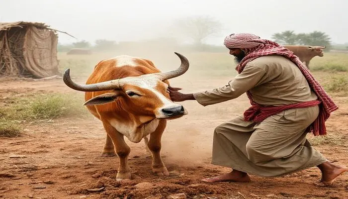 Cow remains discovered in village; smuggler arrested after firing at police