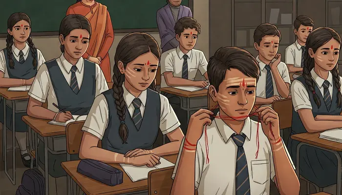 Minor Hindu students assaulted for wearing Kalawa by school's two Christian employees