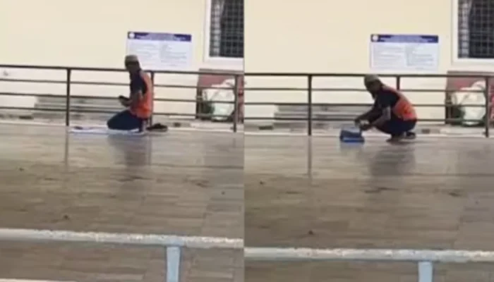 Muslim man offers Namaz inside Tirumala Venkateswara Temple complex