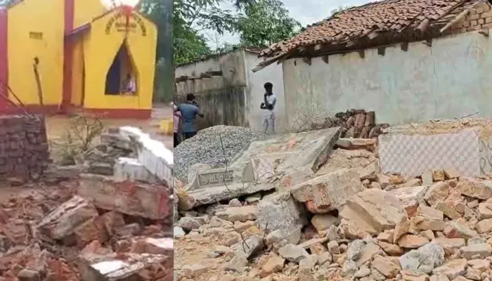 Hindu temple bulldozed and demolished by Christian man in Chhattisgarh