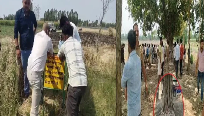 Assault on Hindu place of worship: Muslims men attempt to encroach upon temple land; put up a graveyard signboard