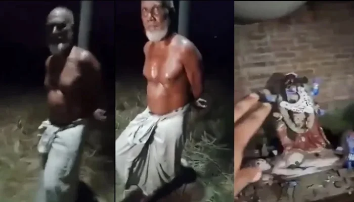 Hindu temple idol vandalised by Muslim man amidst ongoing Hindu persecution in Bangladesh