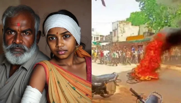 Hindu woman and father brutally assaulted by Muslim group after garbage dispute 